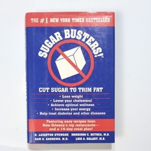 2 For $10) Sugar Busters! Cut Sugar To Trim Fat. Hard Back Book.